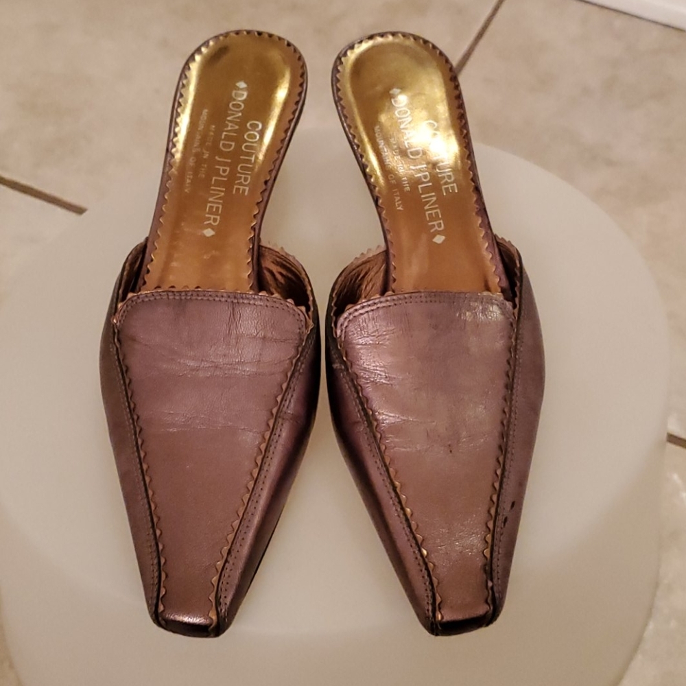 Donald J Pliner Couture Kitten Heel Pointed Slide